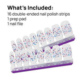 Color Street prep pad, file, and strips ready for quick, mess-free manicure