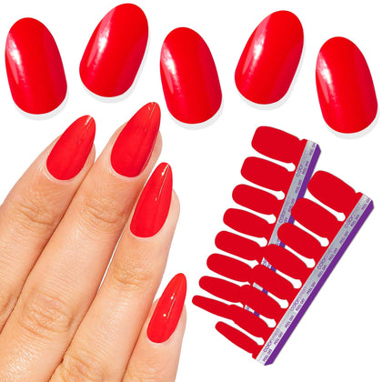 Color Street front packaging showing bold red strips and included tools for easy application