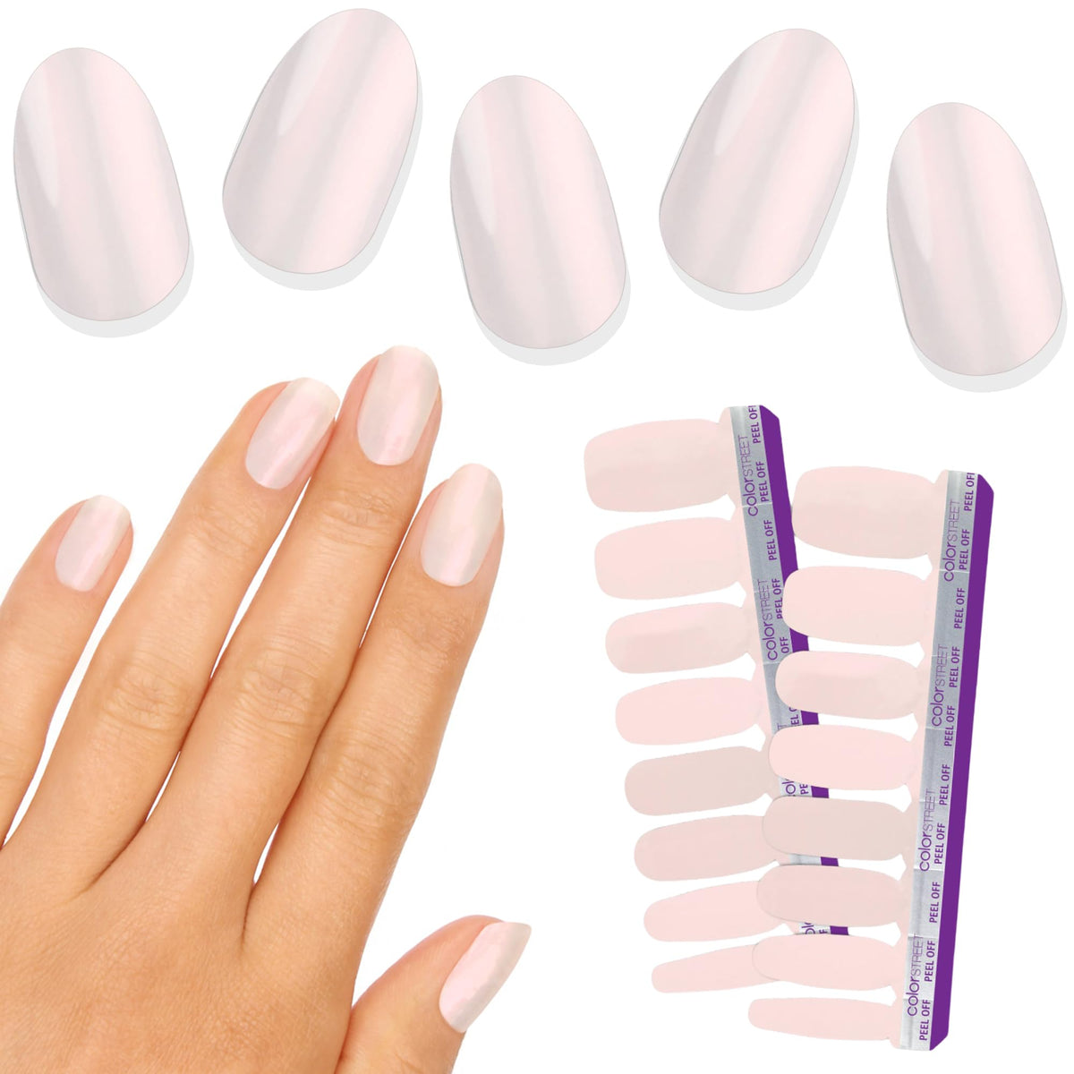Color Street front packaging showing Glazed Over strips and brand logo for easy identification
