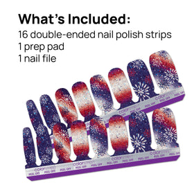 Color Street nails in patriotic setting offering instant festive manicure