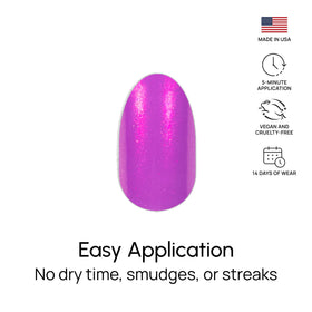 Color Street size comparison chart showing 16 double-ended strips fit for varied nails