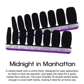 Hand applying Color Street strip to nail demonstrating easy mess-free application and time savings