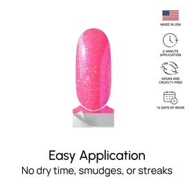 Nail edge being filed after application demonstrating Color Street smooth professional finish