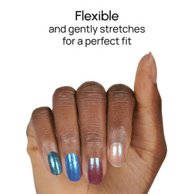 Color Street strip sizes on hand showing fit options and tailored coverage benefit