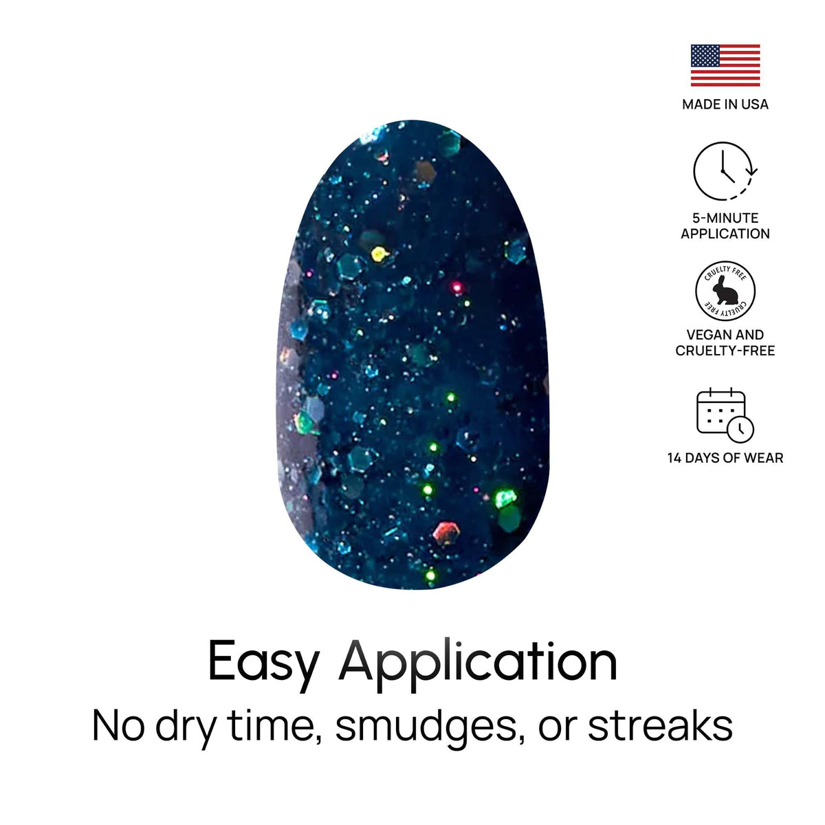 Color Street Oceans Apart size comparison showing strip widths for varied nail beds