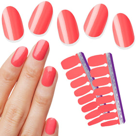 Color Street front packaging showing peach tea coral shade and kit contents benefit quick selection