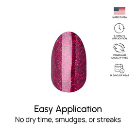 Color Street product label and 16 double-ended strips showing included contents