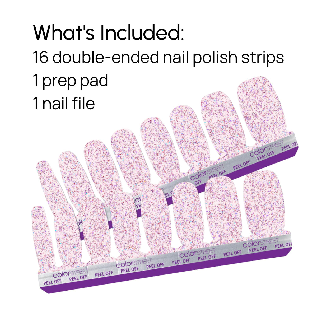 Hands holding a clutch wearing Color Street strips showcasing glamorous wearable sparkle
