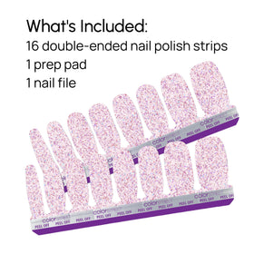 Hands holding a clutch wearing Color Street strips showcasing glamorous wearable sparkle