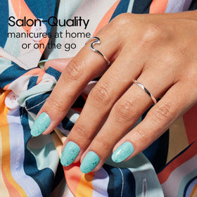 Color Street application in hand demonstrating quick peel-and-apply convenience