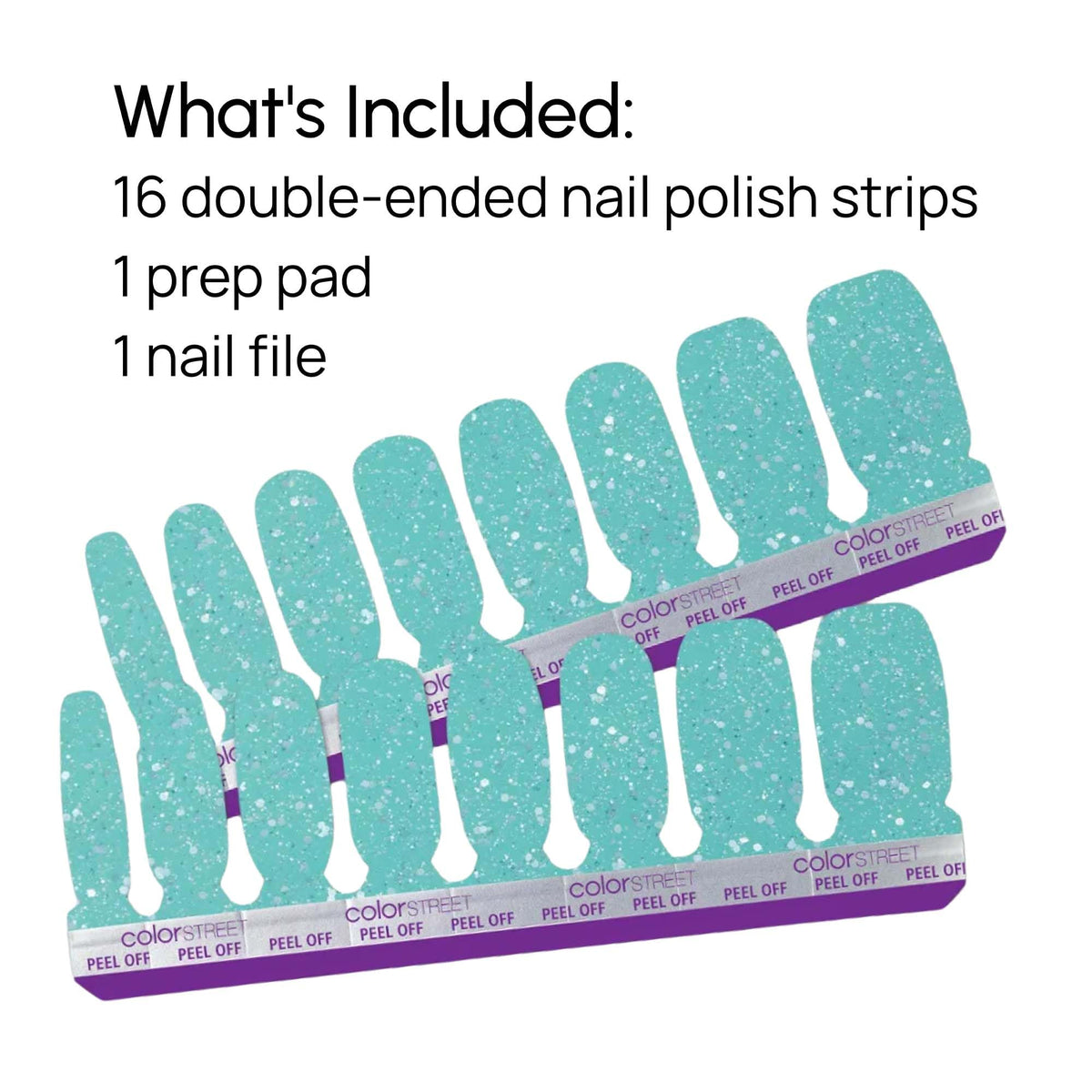 Color Street nails in beach setting showcasing summer-ready glitter style