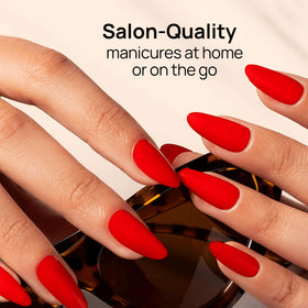 Color Street close-up of strip texture highlighting glossy finish and true red color