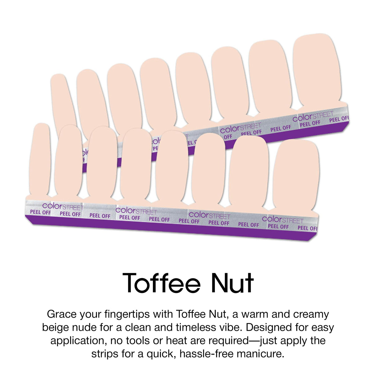 Color Street step-by-step application image showing easy at-home manicure benefit