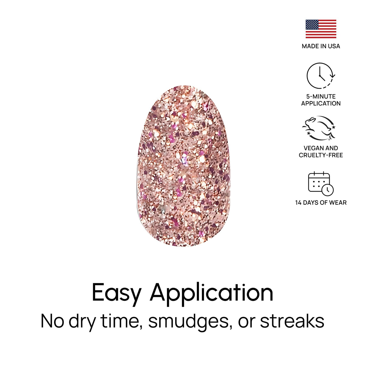 Color Street application step-by-step image showing easy five-minute use