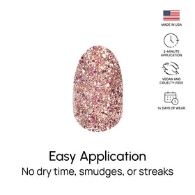 Color Street application step-by-step image showing easy five-minute use