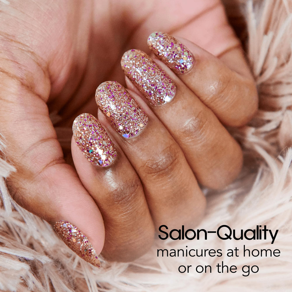Color Street close-up of glitter texture highlighting holographic sparkle