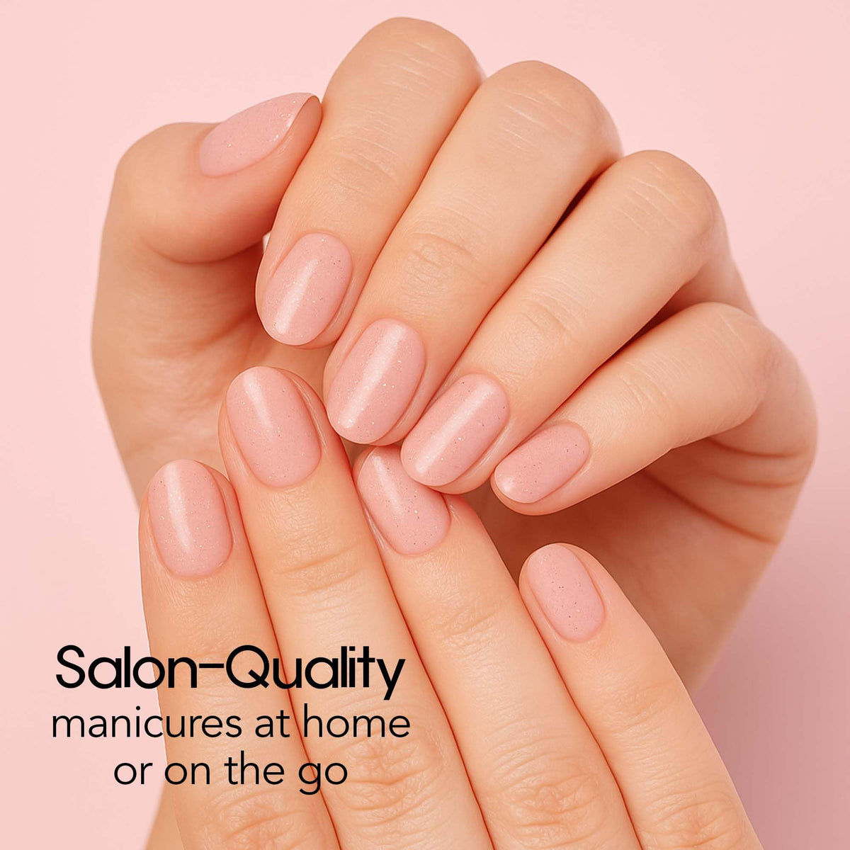 Color Street application in hand demonstrating quick peel-and-press benefit