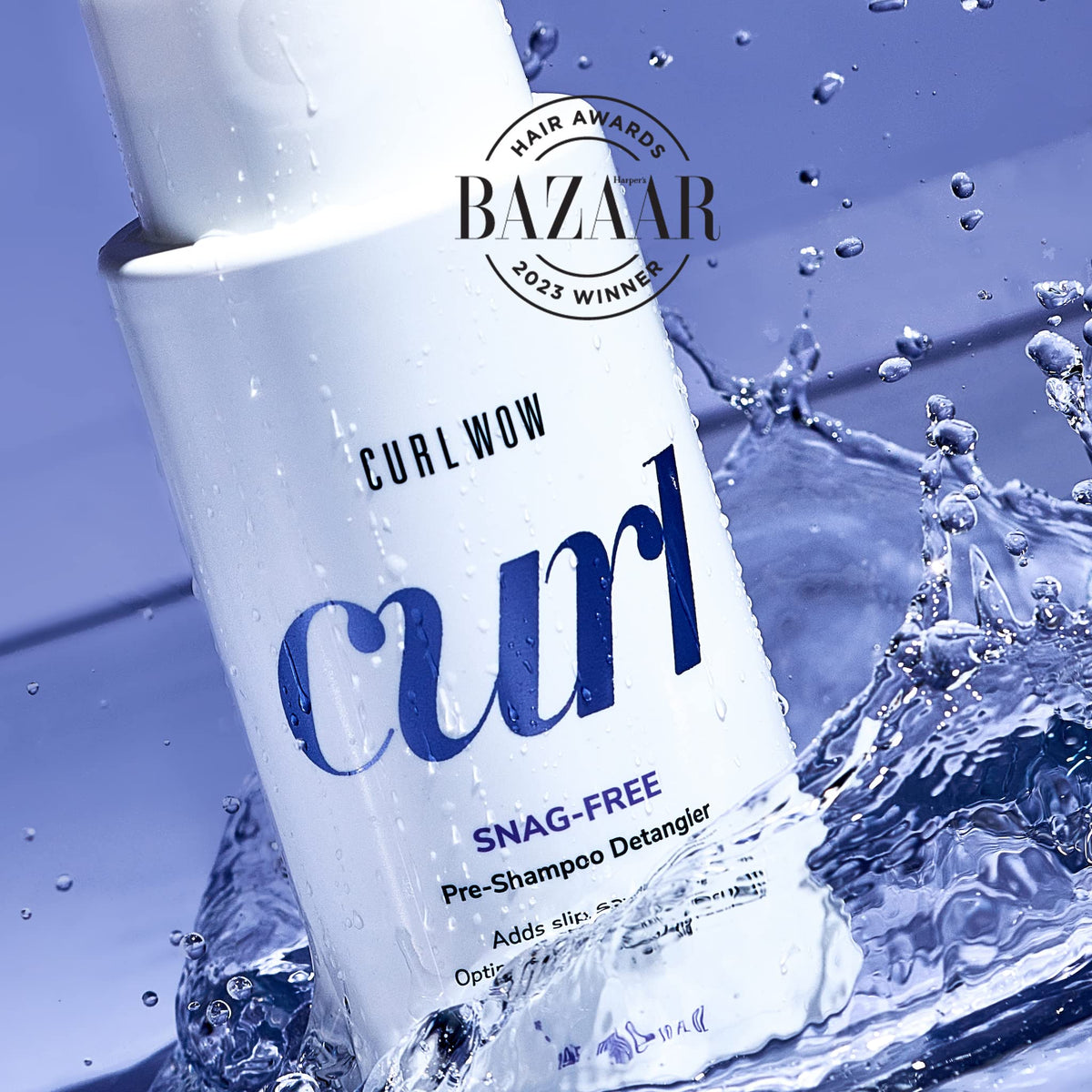 COLOR WOW texture close-up of detangler creamy slip, highlights easy glide benefit