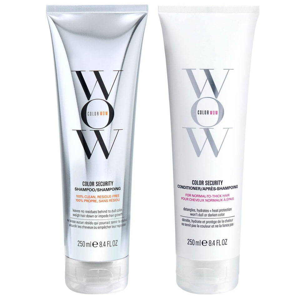 COLOR WOW front packaging showing duo for glossy color protection