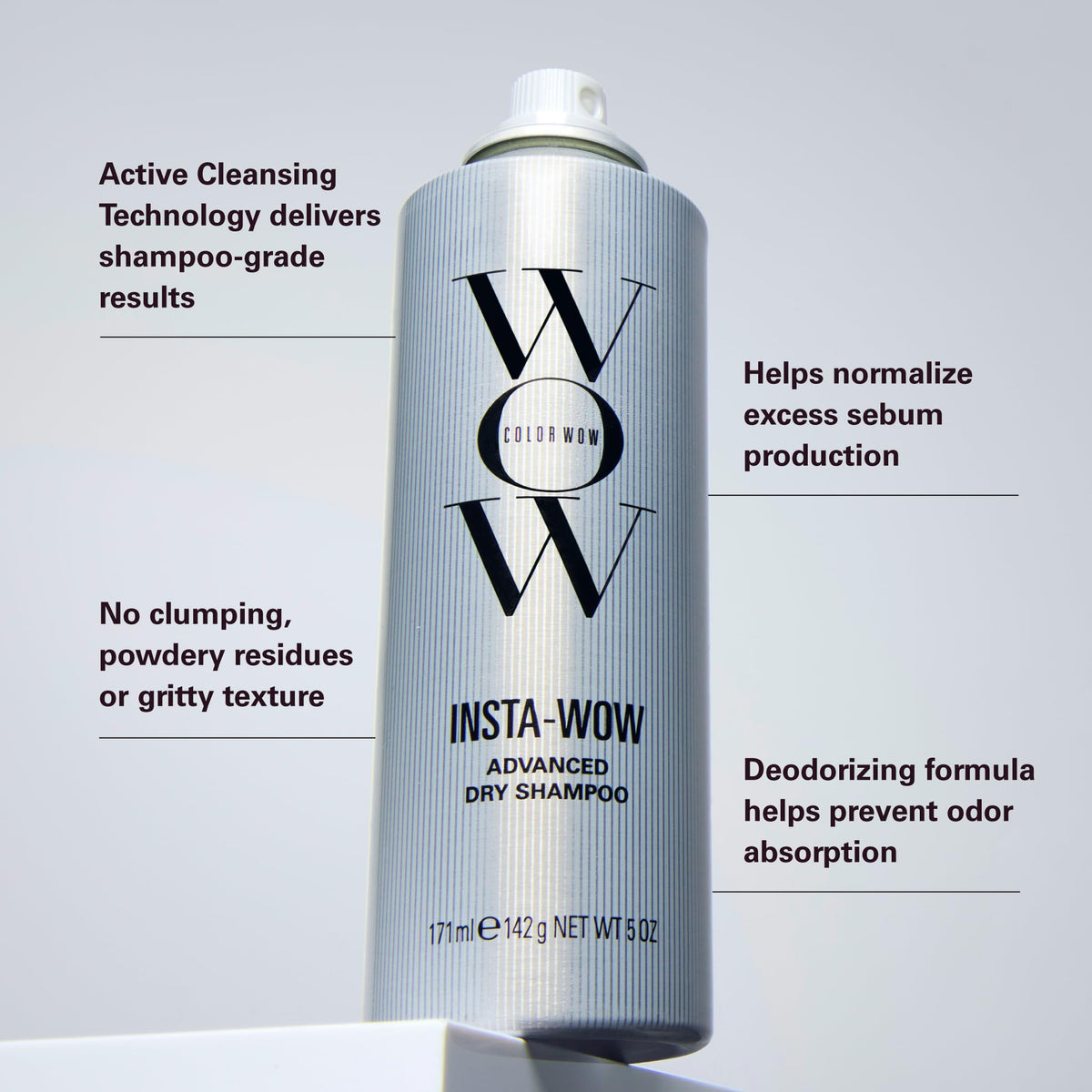 COLOR WOW being sprayed at roots for instant oil-free refresh