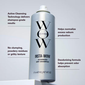 COLOR WOW being sprayed at roots for instant oil-free refresh
