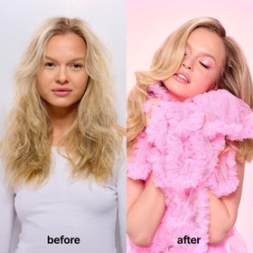 COLOR WOW lifestyle shot of glossy hair showing long-lasting smoothness
