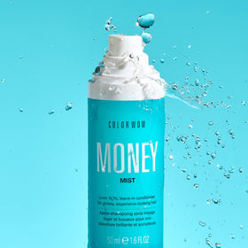 COLOR WOW Money Mist nozzle close-up showing precise spray and easy application