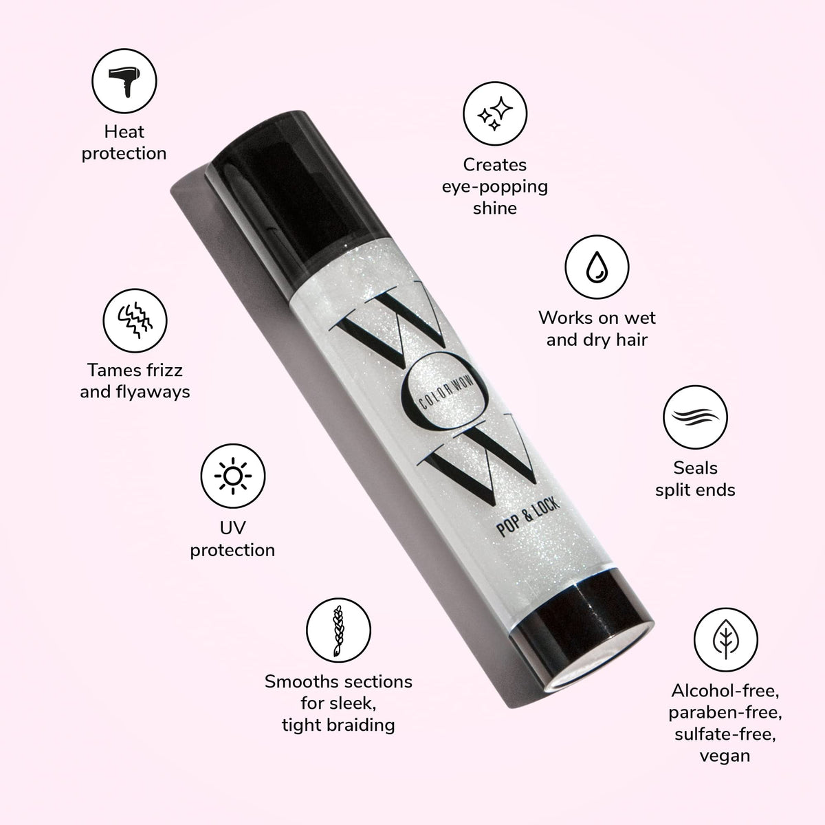 COLOR WOW close-up texture of clear serum highlighting lightweight feel