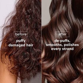 COLOR WOW cream texture close-up demonstrating lightweight smoothing effect