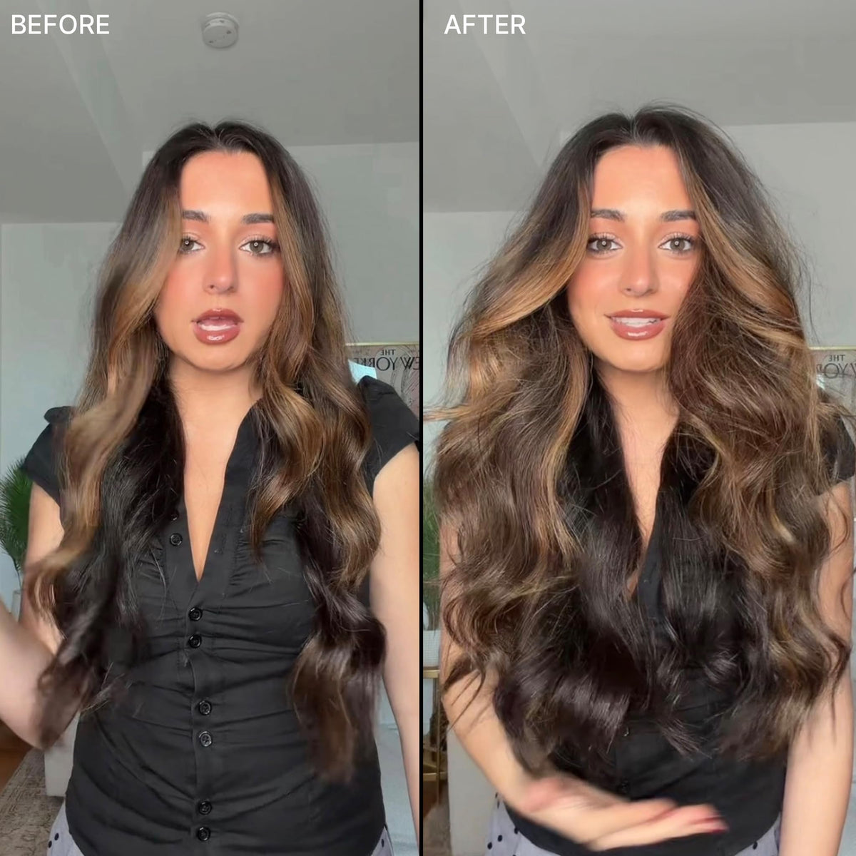 COLOR WOW texture in hair closeup demonstrating added volume and separation