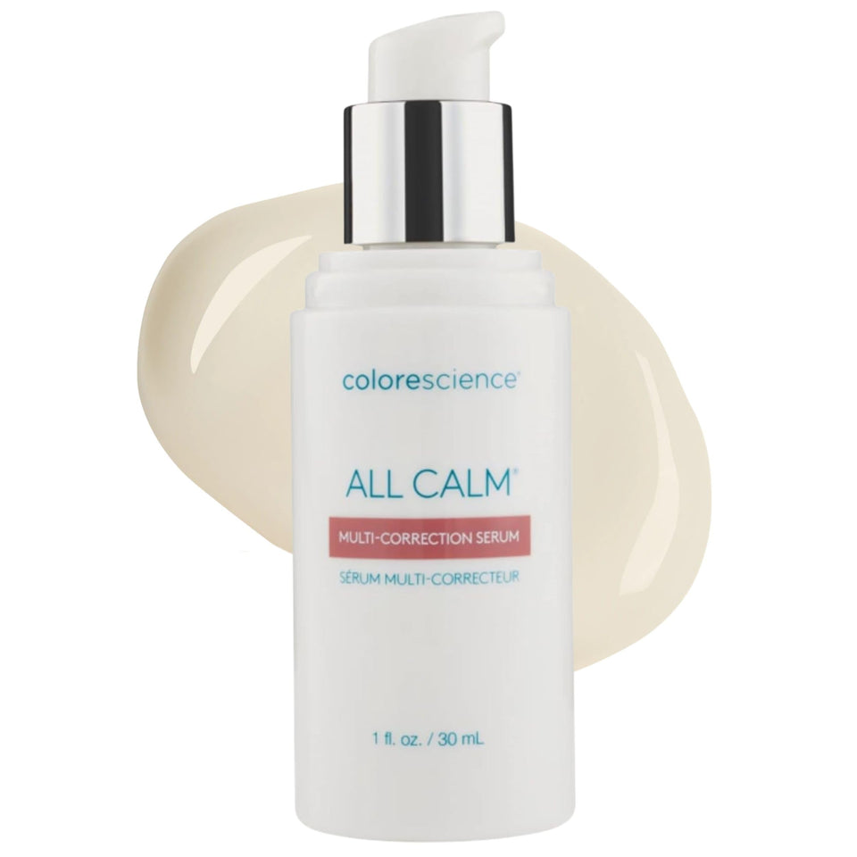 Colorescience All Calm front packaging showing bottle and label for quick ID and trust
