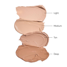 Colorescience foundation applied on skin showing natural coverage and sun protection