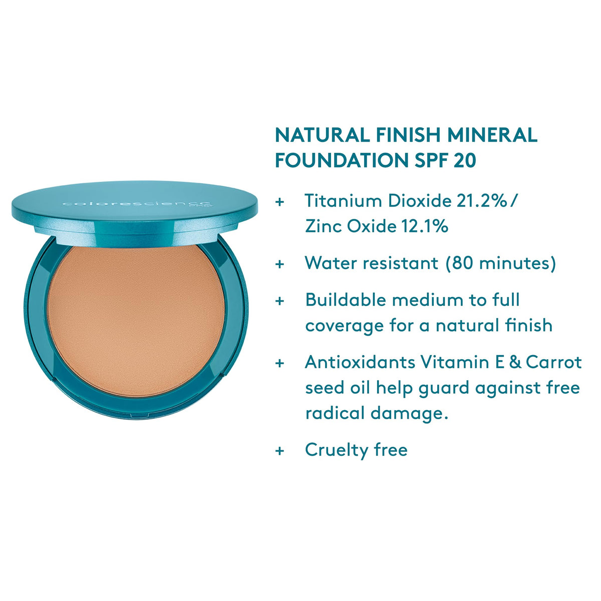 Colorescience applying foundation with brush for natural, even coverage