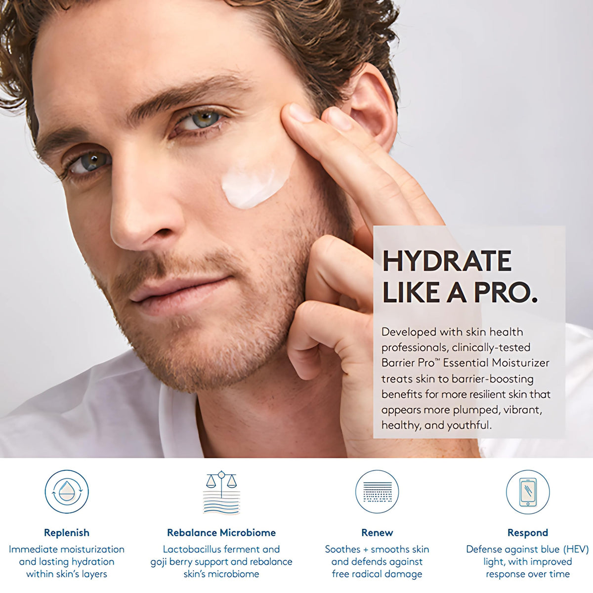 Colorescience application on hand demonstrating spreadability and rapid absorption