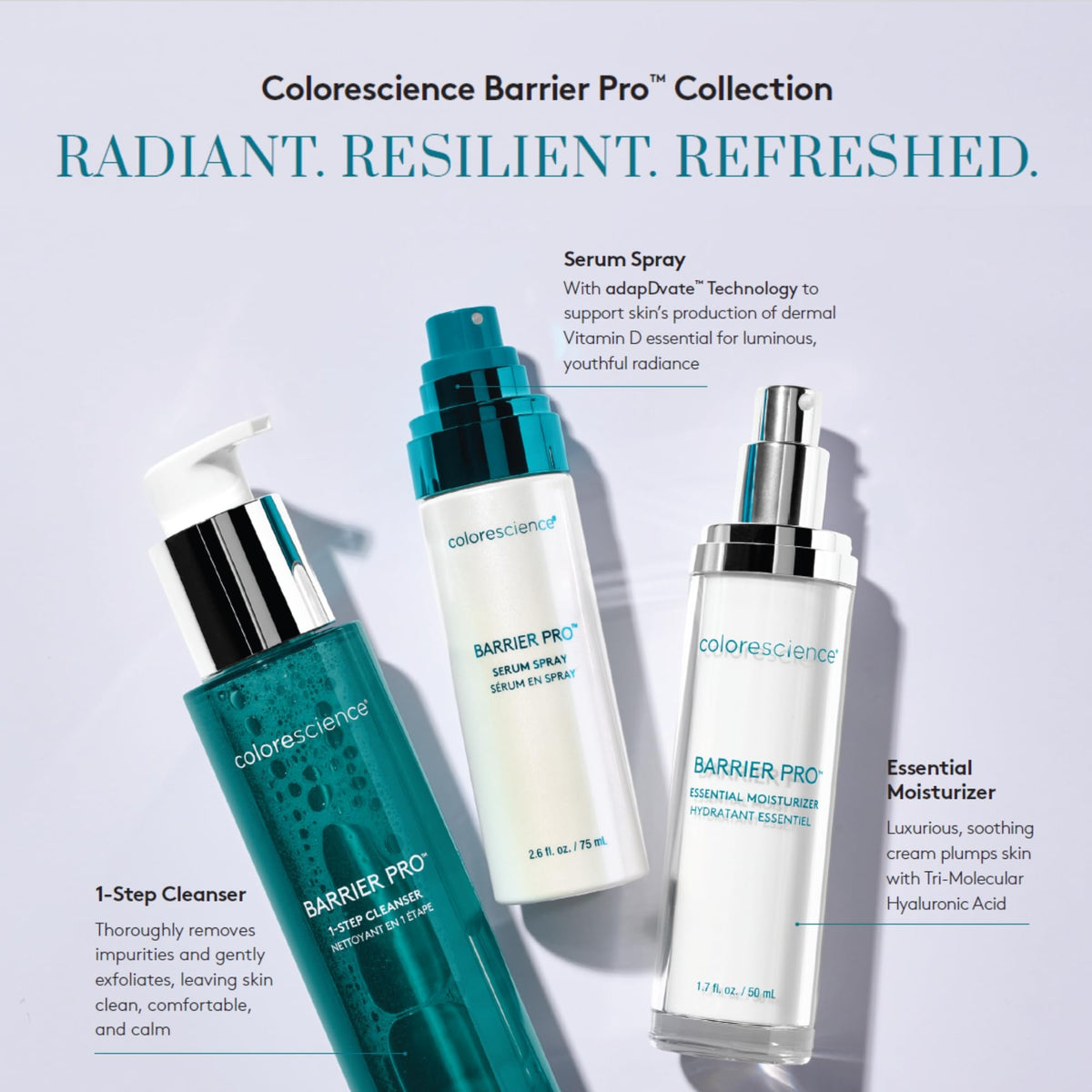 Colorescience in use on face as daytime layer, demonstrates easy layering under sunscreen benefit