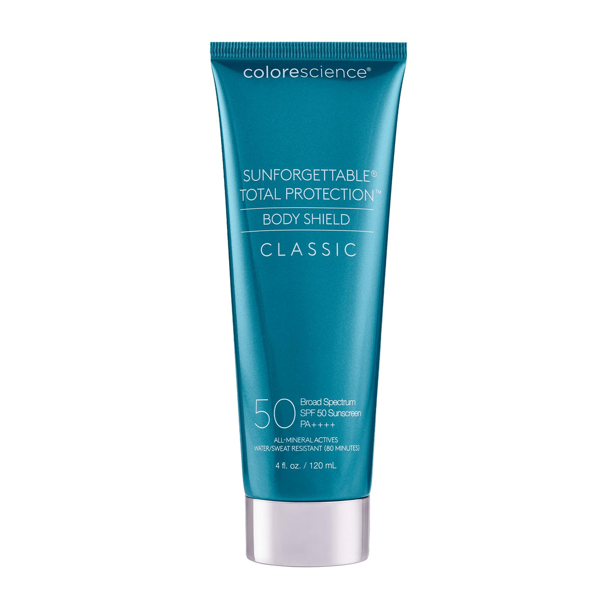 Colorescience bottle front packaging showing label and SPF benefit