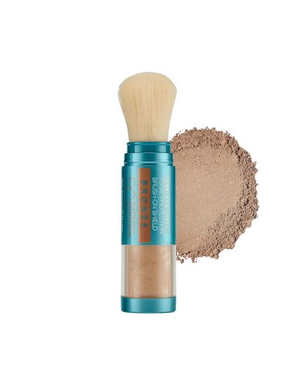 Colorescience brush-on shield bronze front packaging showing SPF 50 protection