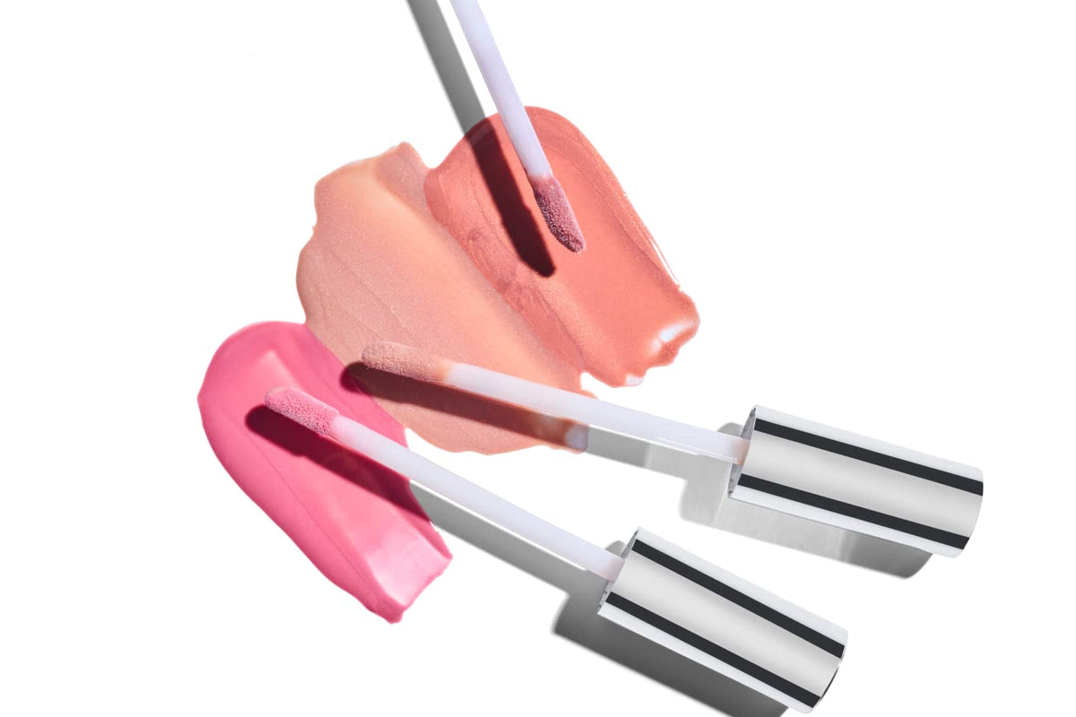 Colorescience lip shine applied on lips demonstrating color payoff and sun protection benefit
