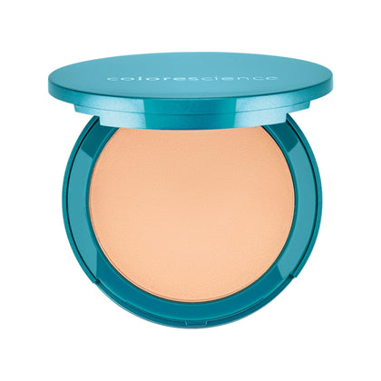 Colorescience compact front view showing shade label and portable protection
