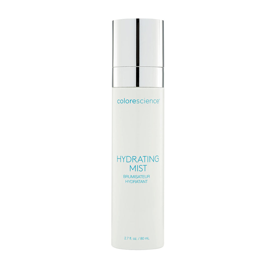 Colorescience front bottle view showing product label and compact size for travel