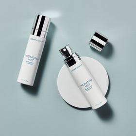 Colorescience close-up mist spray illustrating fine atomizer and instant refresh benefit