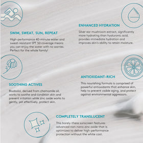 Colorescience label close-up highlighting ingredient list and clean-formula benefit