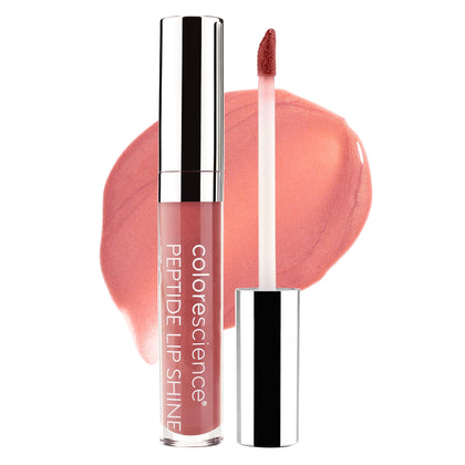 Colorescience Peptide Lip Shine Coral front packaging showing glossy tube and label for quick ID and appeal