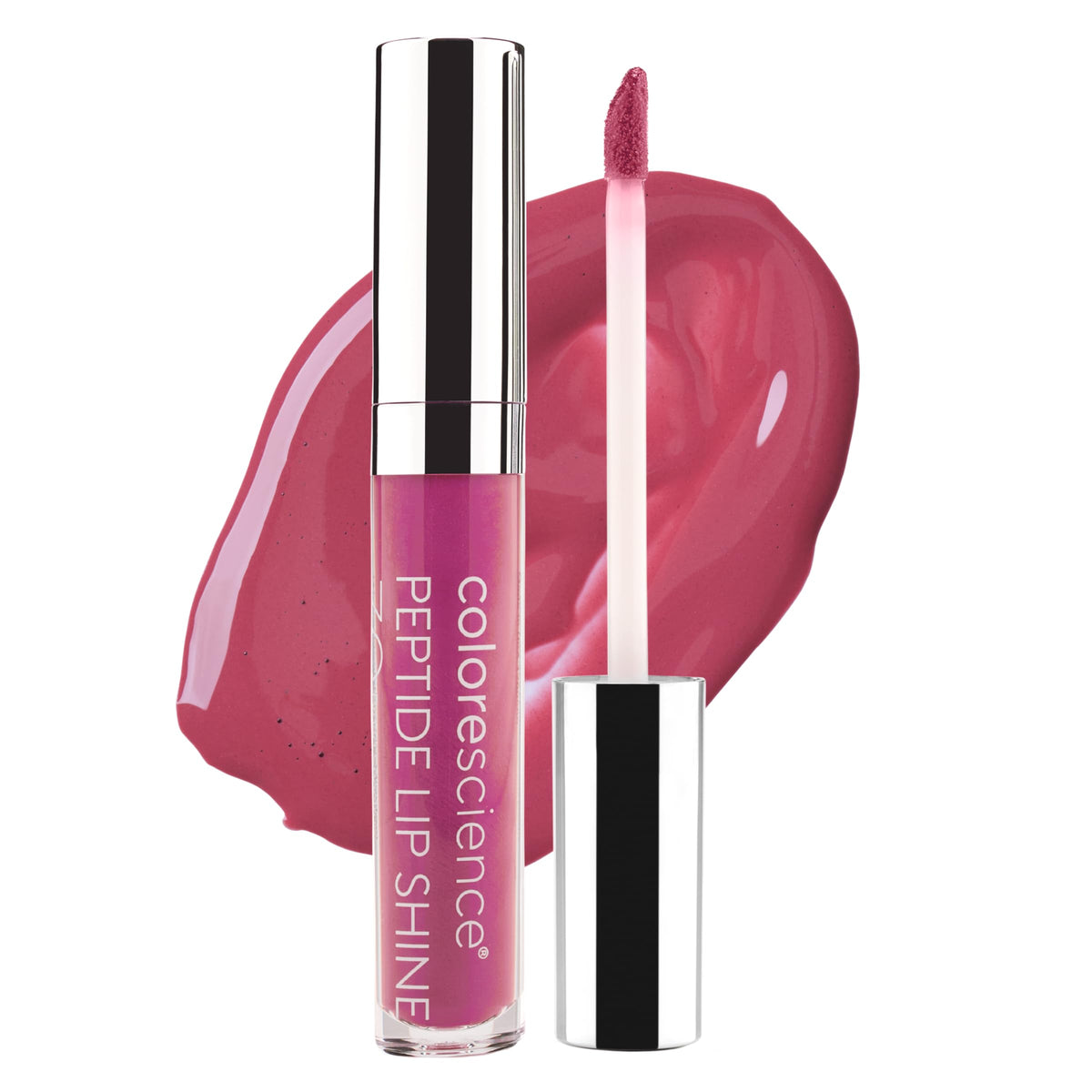 Colorescience front tube showing Guava shade and travel-friendly design benefit