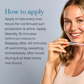 Colorescience Peptide Lip Shine next to common items for scale showing travel-friendly benefit