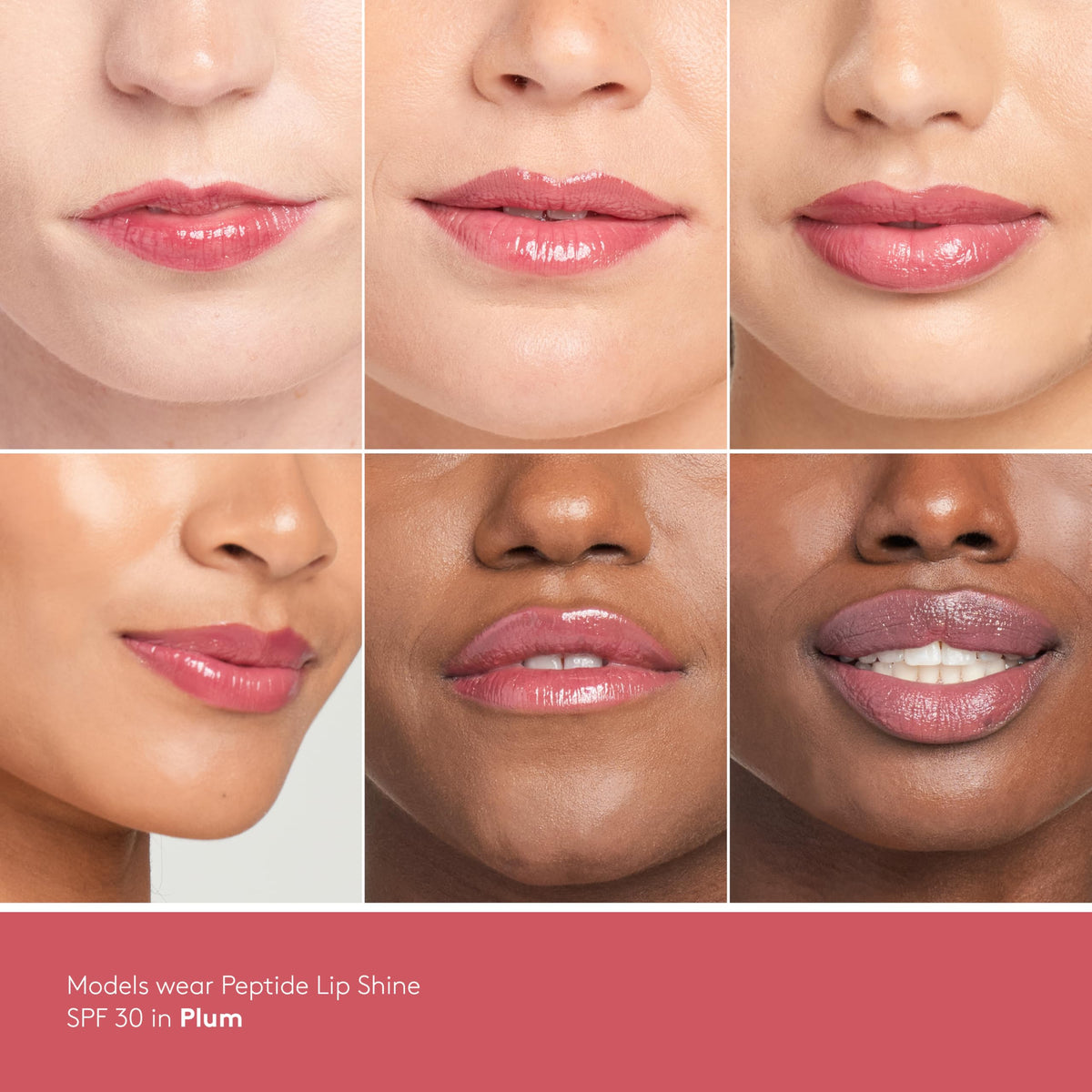 Colorescience Peptide Lip Shine texture close-up showing glossy finish and moisture benefit