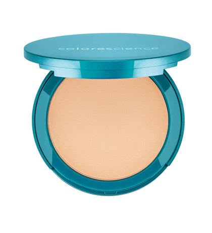 Colorescience compact front view showing Light Ivory shade and travel-friendly design