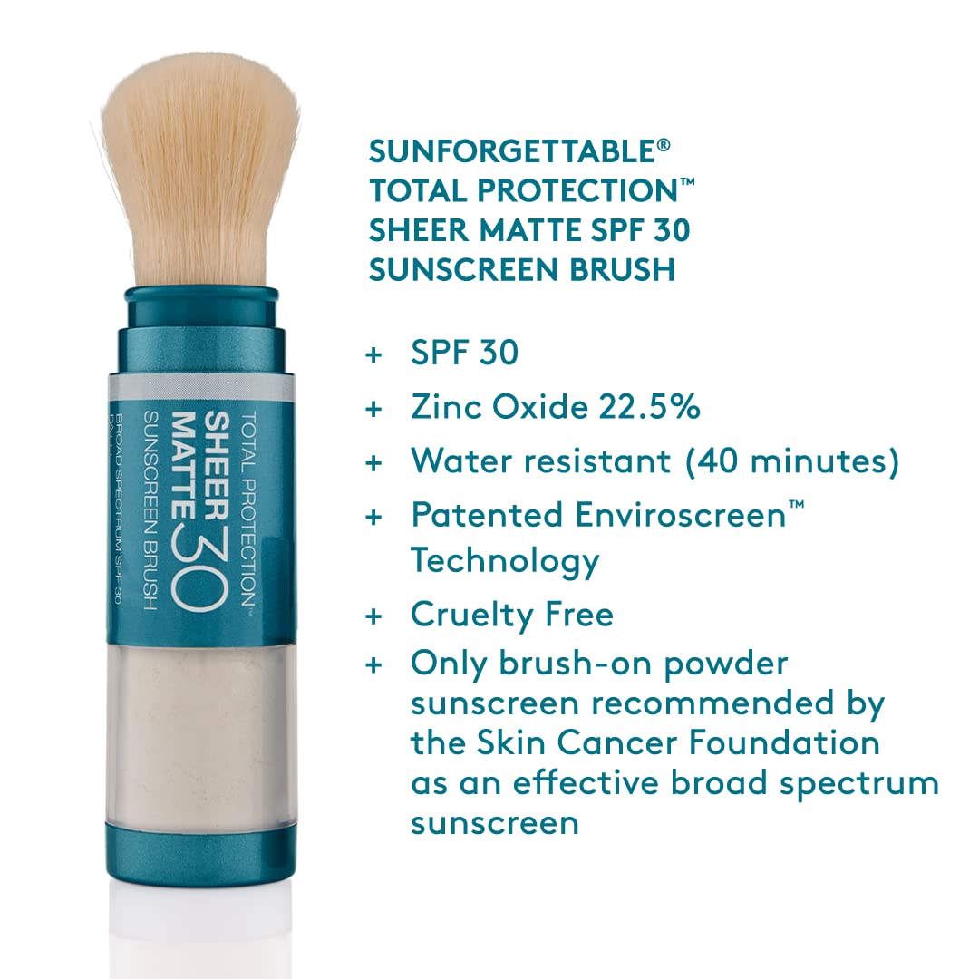 Colorescience powder texture close-up showing mattifying lightweight finish