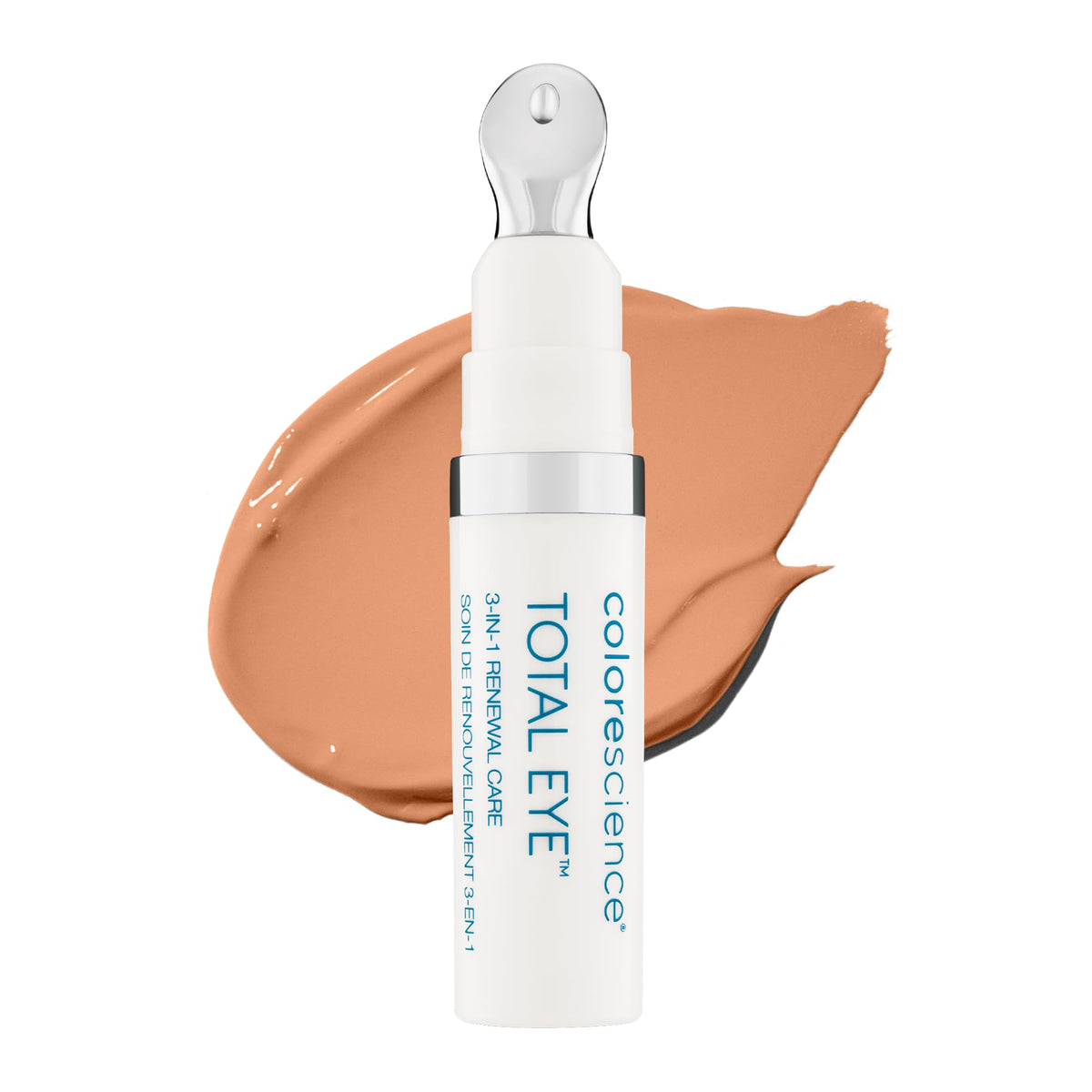 Colorescience Total Eye front tube showing product branding and SPF protection