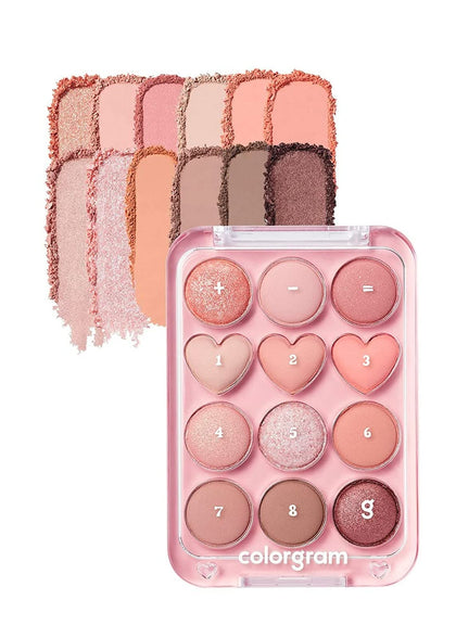 COLORGRAM front packaging showing peach coral palette and compact calculator design benefits